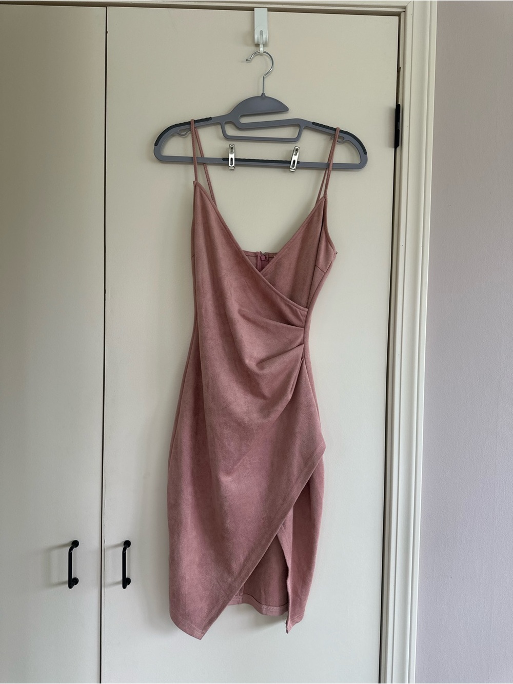 Women's Dusty Rose Wrap-Front Dress